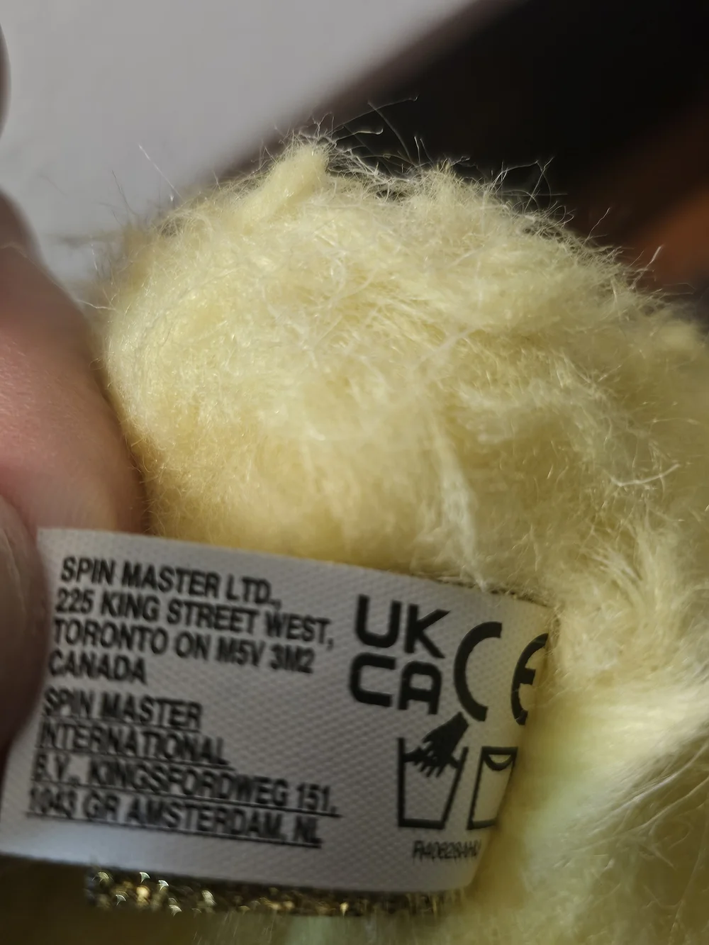 Lush Yellow Fluffy Chick Plush with Metallic Gold Beak & Feet